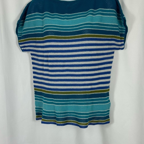 Tommy Bahama Cotton loose weave striped short sleeve shirt S - Picture 5 of 10